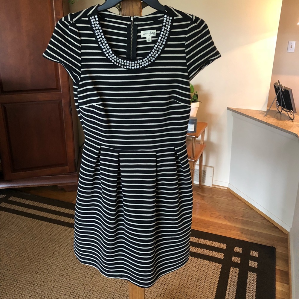 Black striped dress